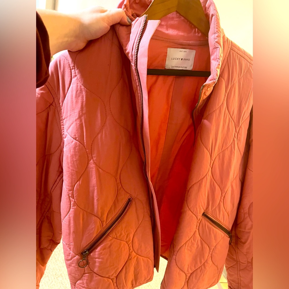Lucky Brand Pink Bomber Jacket